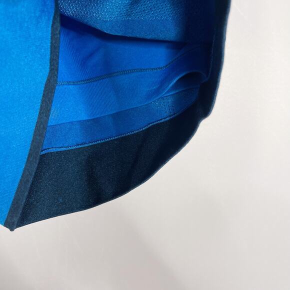 Lululemon Womens 4 Blue Seamless Mesh Shelf Bra Training Tank Cropped Racerback - Picture 7 of 9